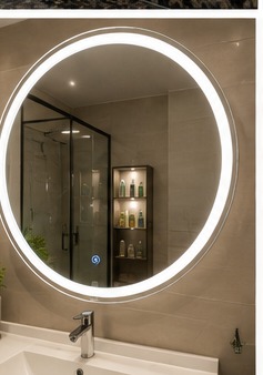 Espejo con iluminación LED automatizada instalado por OTESAN SECURITY