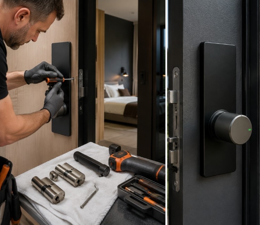 Instalación profesional de cerradura inteligente Tedee en Cádiz