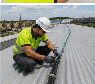 Tendido de cableado en cubierta para sistemas de seguridad por OTESAN SECURITY